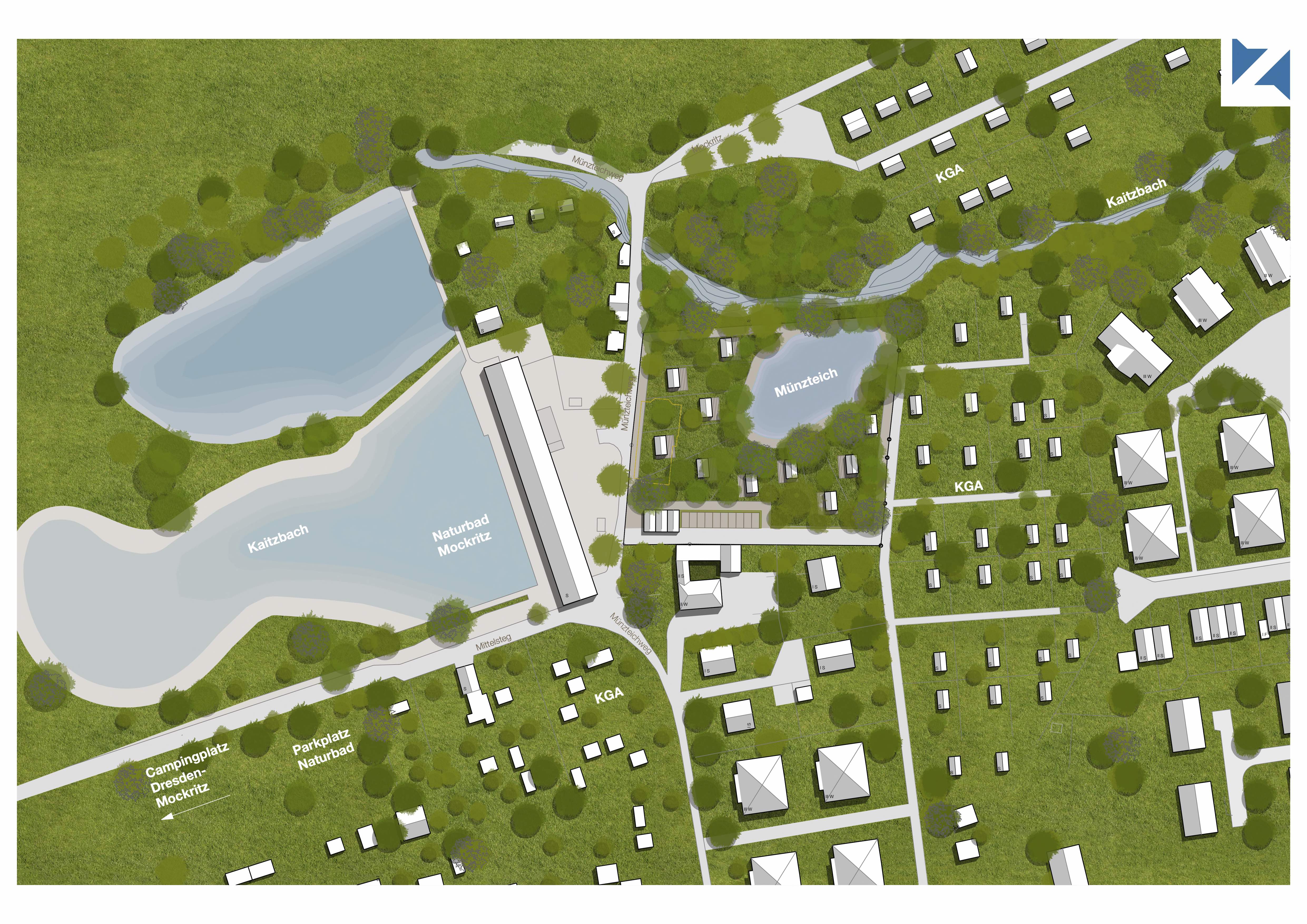 Städtebau - Studie Naturbad Mockritz - Tiny Houses